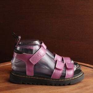 Dr. Martens Sandals Womens SZ 6 Purple Klaire Fisherman Adjustable Glitter Shoes